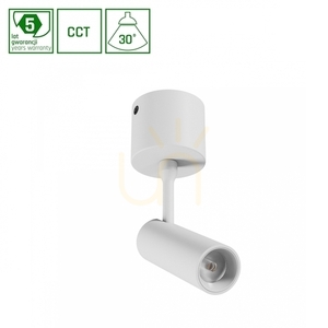 Spot S Svietidlo na povrchovú montáž 6 W Cct 230 V 30st Ip20 priemer 35x122x184mm biela Záruka 5 rokov. Spektrum small 0