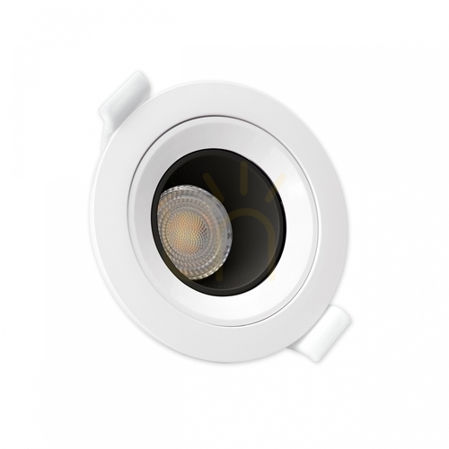 Skontrolujte Fiale Core Deep Gu10 Ip20 okulár Fi86 X34 mm biely stred čierny okrúhly pohyblivý