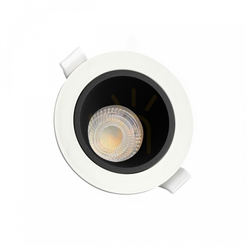 Skontrolujte Fiale Core Anti Glare Gu10 Ip20 Fi95 X46 Mm White Center Black Round.