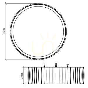 LED stropné svietidlo Quintiesse Barrel, teakovská dyha, Ø 50 cm small 2
