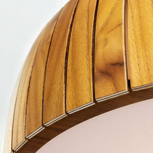 LED stropné svietidlo Quintiesse Barrel, teakovská dyha, Ø 50 cm small 4