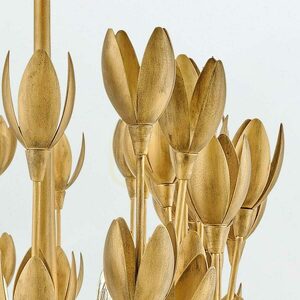 FLORA ostrovčeková lampa - 10 svetelných zdrojov - Oxidované zlato QUINTIESSE small 8