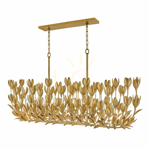 Skontrolujte FLORA ostrovčeková lampa - 10 svetelných zdrojov - Oxidované zlato QUINTIESSE