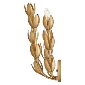 Nástenné svietidlo Quintiesse FLORA QN-FLORA-3W-GD oxidované zlato 3× E14 43,8 cm small 3