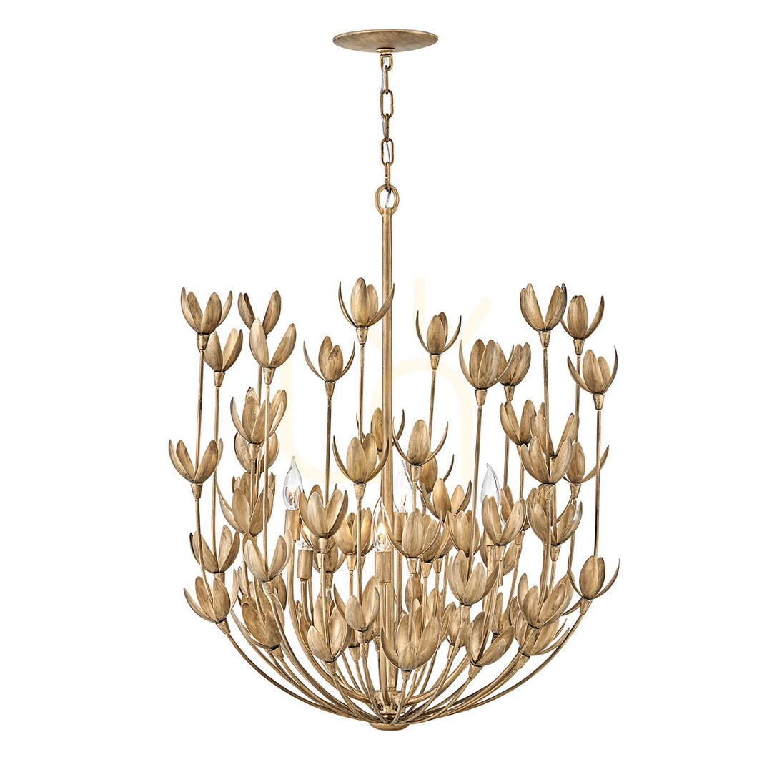 Skontrolujte Luster FLORA - 6 svetelných zdrojov - Oxidované zlato QUINTIESSE Luster FLORA - 6 svetelných zdrojov - Oxidované zlato QUINTIESSE