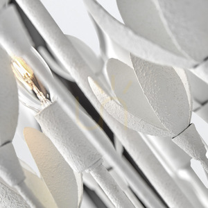 Luster Quintiesse Flora 6 × E14, biely, povrch so štruktúrou omietky small 4