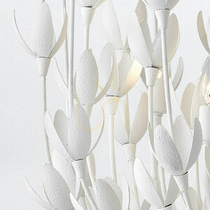 Luster Quintiesse Flora 6 × E14, biely, povrch so štruktúrou omietky small 7