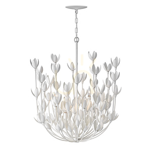 Luster Quintiesse Flora 6 × E14, biely, povrch so štruktúrou omietky small 9