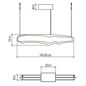 LED závesné svietidlo Quintiesse Horizon 140 cm, teaková dyha, 3000 K small 2