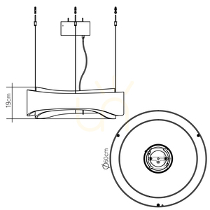HORIZON QUINTIESSE stredná závesná LED lampa small 2