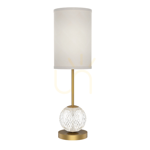 Skontrolujte Stredná LED stolová lampa MARNI - Prírodná mosadz QUINTIESSE