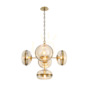Luster NOTTINGHAM - 5 svetelných zdrojov - starožitná mosadz QUINTIESSE small 7