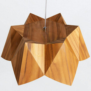 Teakové závesné svietidlo Quintiesse PHYSALIS QN-PHYSALIS-P-M-TEAK 1×E27 Ø46 cm small 1