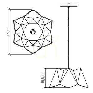 Teakové závesné svietidlo Quintiesse PHYSALIS QN-PHYSALIS-P-M-TEAK 1×E27 Ø46 cm small 2