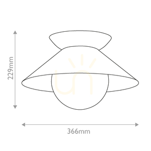 SAUCER Plafond - 1 svetelný zdroj - Staršia mosadz QUINTIESSE small 2