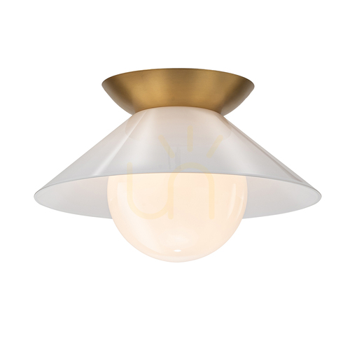 Skontrolujte SAUCER Plafond - 1 svetelný zdroj - Staršia mosadz QUINTIESSE