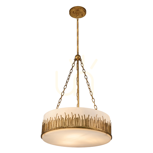 Skontrolujte Závesné svietidlo SAWGRASS - 3 svetelné zdroje - Petal gold QUINTIESSE