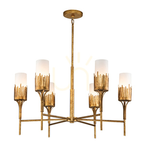 Luster SAWGRASS - 6 svetelných zdrojov - Petal gold QUINTIESSE small 0