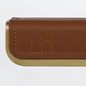 Malý LED VALISE obraz - Vintage mosadz, koňaková koža QUINTIESSE small 7