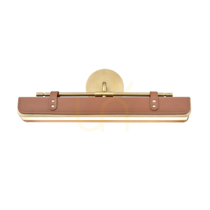 VALISE LED nástenné svietidlo - Vintage mosadz, koňaková koža QUINTIESSE small 1