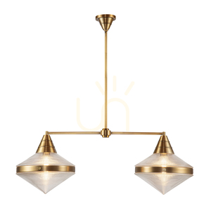 Ostrovná lampa WILLARD - 2 svetelné zdroje - Vintage mosadz QUINTIESSE 0 Ostrovná lampa WILLARD - 2 svetelné zdroje - Vintage mosadz QUINTIESSE small 0