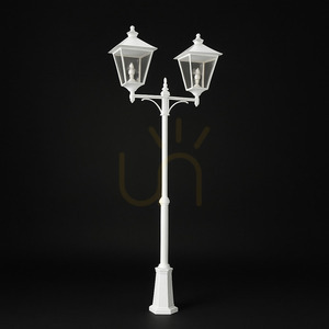 Záhradná lampa London 482WH biela 2 x E27 na stĺpe 185–275 cm - Norlys small 0