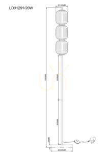 Stojanová lampa Zuma Line AKARI LD31291/20W zlatá 1xLED 1 Stojanová lampa Zuma Line AKARI LD31291/20W zlatá 1xLED small 1
