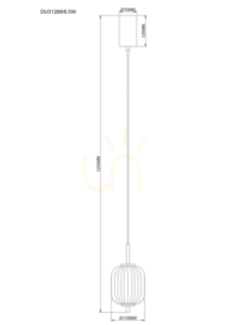Závesné svietidlo Zuma Line AKARI DU31288/6.5W zlatá 1xLED small 1