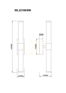 Nástenné svietidlo Zuma Line EDDIE WL32186/8W strieborná 1xLED 1 Nástenné svietidlo Zuma Line EDDIE WL32186/8W strieborná 1xLED small 1