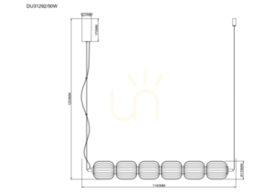 Závesné svietidlo Zuma Line AKARI DU31292/50W zlatá 1xLED 1 Závesné svietidlo Zuma Line AKARI DU31292/50W zlatá 1xLED small 1