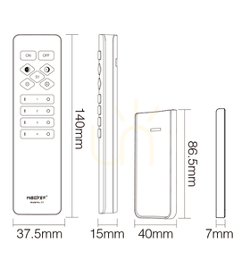 Diaľkový ovládač LED MiBoxer C1 MONO/CCT, 4 zóny, RF 2,4 GHz, čierny small 1