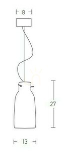Prívesné svetlo Zambelis Clay E27 prírodné béžové 13 cm small 1