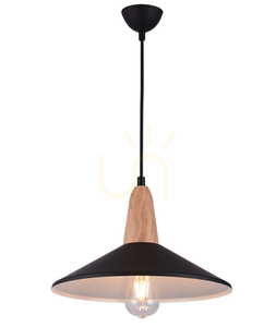 Závesné svietidlo Zambelis čierne drevo E27 1x40W 33 cm small 2