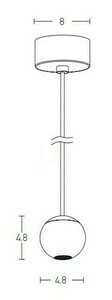 Závesné LED svetlo Zambelis 4,5W 3000K čierne small 1