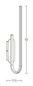 Nástenné svietidlo Zambelis LED 18W 3000K zlaté matné IP20 dimmable small 1