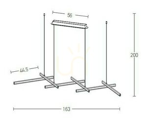 Závesné LED svietidlo Zambelis čierne matné 85W 3000K IP20 small 1