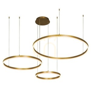Závesné LED svietidlo Zambelis 136W 3000K matné zlaté biele opálové sklo 40-60-80 cm small 0