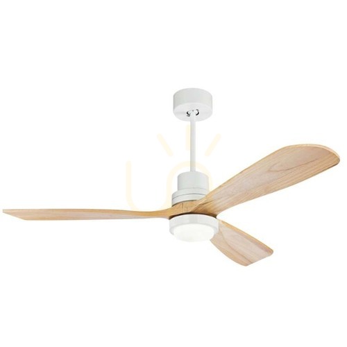 Skontrolujte Závesný ventilátor Zambelis LED 15W biely matný s prírodným drevom