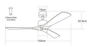 Stropný ventilátor Zambelis Coffee Cherry Blades 132 cm hnedý 2 Stropný ventilátor Zambelis Coffee Cherry Blades 132 cm hnedý small 2