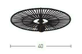 Stropné svietidlo Zambelis biele bambusové E27 40 cm small 1