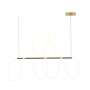 Prívesné LED svietidlo Zambelis 60W 3000K zlatý matný 120 cm small 1