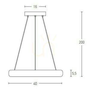 Závesné LED svietidlo Zambelis 32W 3000K brúsené zlaté hliník akryl small 1