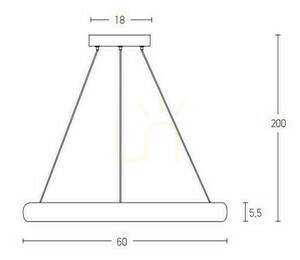 Závesné LED svetlo Zambelis 50W 3000K stmievateľné zlaté hliník akryl small 1
