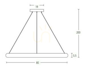 Závesné svetlo Zambelis 60W 3000K stmievateľné matné brúsené zlato 80 cm small 2