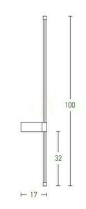 LED nástenné svietidlo Zambelis Palumin čierne 20W 3000K small 2