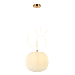 Závesná lampa Zambelis E27 40W zlatá matná opálové sklo 30 cm small 1
