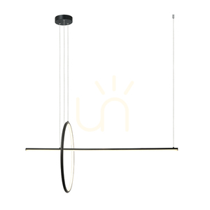 LED závesné svetlo Zambelis 48W 3000K čierne matné hliník stmievanie small 3