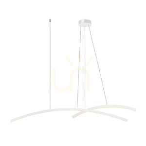 Závesné LED svetlo Zambelis 48W 3000K biele matné hliník akryl small 3