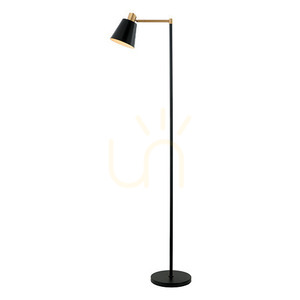 Stojacia lampa E27 MAX 25W Železná čierna - zlatá farba Trieda I Vypínač ZAMBELIS small 1