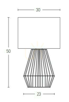 Skontrolujte Stolná lampa E27 MAX 40W Konopné lano a ľan Prírodný vypínač ZAMBELIS
